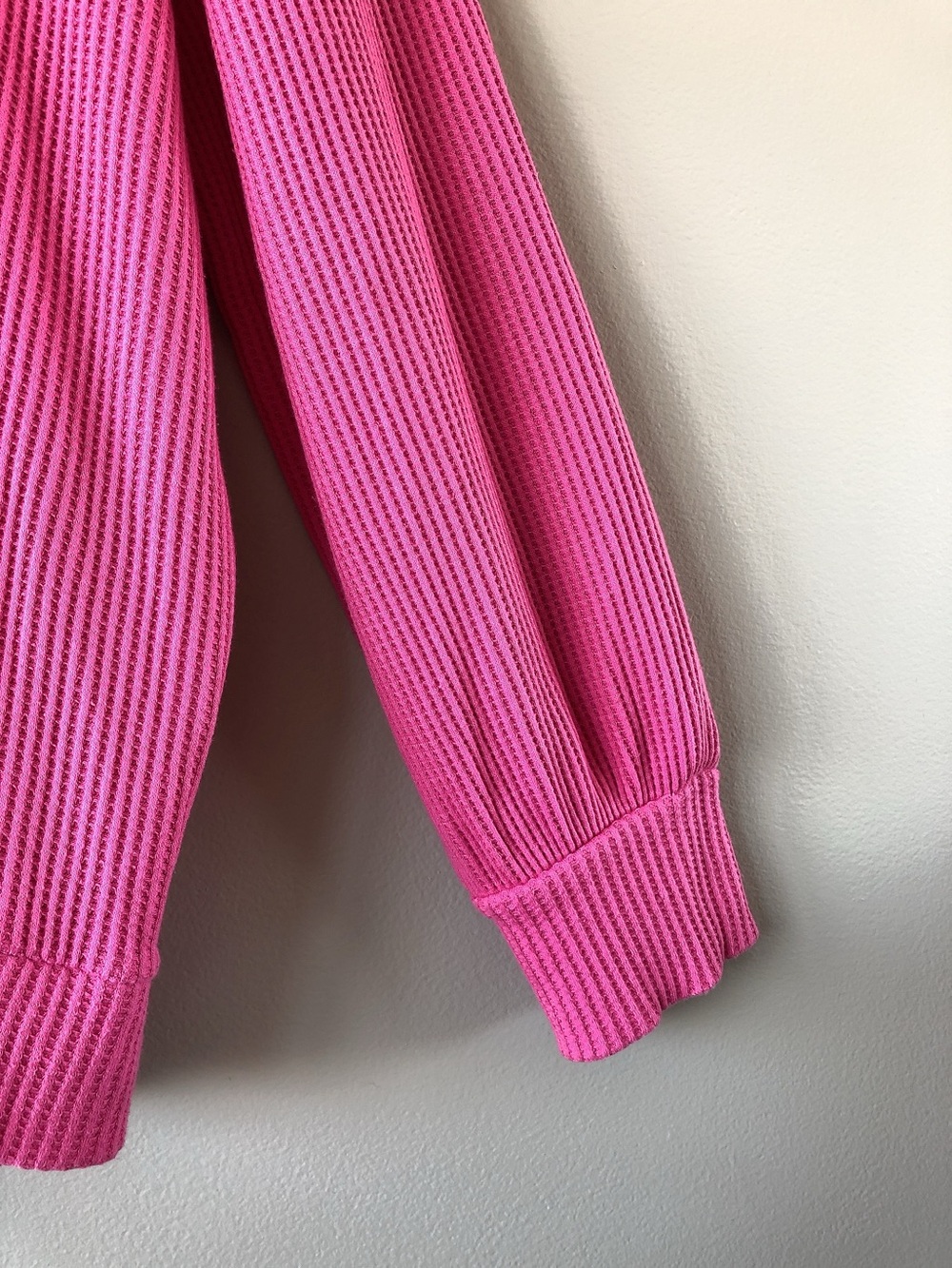 GAP waffle knit oversized sweater pink cowl neck shirt - Picture 5 of 13